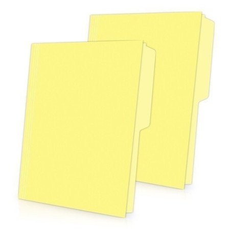 Folder manila tamaño carta. Color amarillo. Caja con 100 piezas.